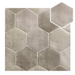 Carrelage hexagonal effet pierre CIERI FUMO 18x20,5 - 1 m² Apavisa