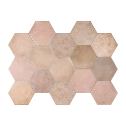 Carrelage hexagonal HOUDAN ROSE 17,5x20 - 0,71 m² Natucer
