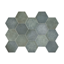 Carrelage hexagonal HOUDAN INDIGO 17,5x20 - 0,71 m² Vives Azulejos y Gres