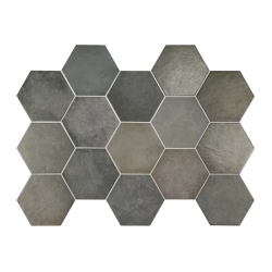 Carrelage hexagonal HOUDAN CARBON 17,5x20 - 0,71 m² Vives Azulejos y Gres