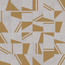 Carrelage motifs géométriques 20x20 cm Kokomo Gris Or - 1m² Arcana