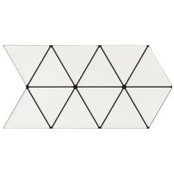 Faience style triangulaire TRENTON SNOW - 48,5X28 - 0,94 m² Realonda