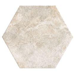 Carrelage hexagonal imitation pierre ABLIS WHITE - 56X48,5 - 1,20 m² Realonda