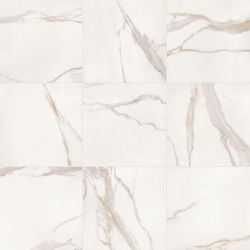 Carrelage effet marbre grand format CALACATTA GOLD POLI - 120X120 - 1,44 m² Keope