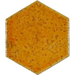 TCJA02 - TERRE CUITE EMAILLEE HEXAGONE MOUTARDE 11X12,5 CM  - 0,32 m² Equipe