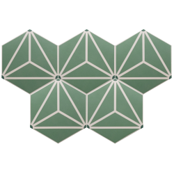 Carrelage hexagonal nuancé CHARLEY SOLAR DECOR 17,5X20 - 0.71 m² Bati Orient