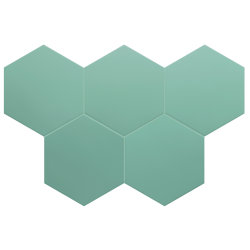 Carrelage hexagonal nuancé CHARLEY JADE UNI 17,5X20 - 0.71 m² Equipe