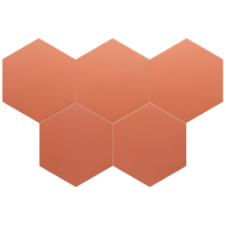 Carrelage hexagonal nuancé CHARLEY WARM SIENA UNI 17,5X20 - 0.71 m² 