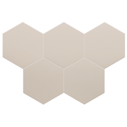 Carrelage hexagonal nuancé CHARLEY TAUPE UNI 17,5X20 - 0.71 m² Natucer