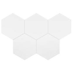 Carrelage hexagonal nuancé CHARLEY WHITE UNI 17,5X20 - 0.71 m² Equipe