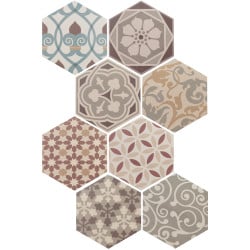 Carrelage hexagonal 17.5x20 Tomette Harmony Colours - R9 - 0.71m² Vives Azulejos y Gres