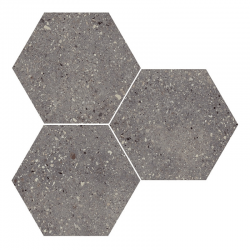 Carrelage hexagonal effet terrazzo WIND MOSS NAT - 25x30 cm - R10 - 0.935m² 