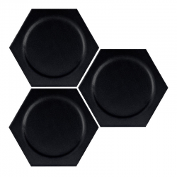 Carrelage hexagonal décors ronds INTUITION BLACK CIRCLE 25x30 cm - 0.935m² 