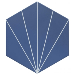 Carreau tomette bleu dandelion 33x28.5 VENUS Indigo - 1m² 