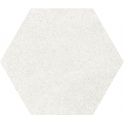 Carrelage tomette 17.5x20 - HEXATILE CEMENT WHITE - 22092 R10 - 0.71m² 