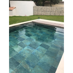 Carrelage piscine effet pierre naturelle MULTICOLOR NATURALE 40.8X61.4 - 1.25M²/BTE 