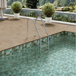 Carrelage piscine créative écaille vert 30x30 SCALE GARDEN - 0.85m² 