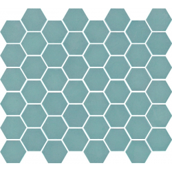 Mosaïque mini tomette hexagonale 30x30 cm SIXTIES TURQUOISE mate - 1m² 