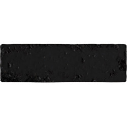 Carrelage brique de parement très réaliste BINDI GLOSS EBONY BLACK 6X20 - 0,5m² 