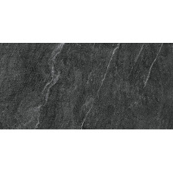 Carrelage brillant rectifié grès cérame effet pierre CAIRNS ANTRACITE 45X90 - 1,215m² Baldocer