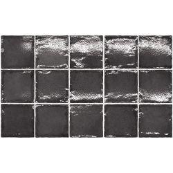 Carrelage noir effet zellige ALTEYA BLACK 10X10 - 0.50 m² 