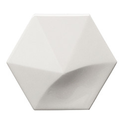 Faience hexagonale à relief MAFINGA OBERLAND WHITE 12,4X10,7 cm - 0,36 m² Equipe