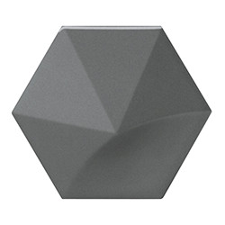 Faience hexagonale à relief MAFINGA OBERLAND DARK GREY 12,4X10,7 cm - 0,36 m² Bestile