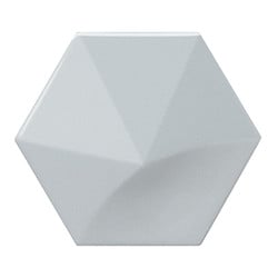 Faïence hexagonale à relief MAFINGA OBERLAND SKY BLUE 12,4X10,7 cm - 0,36 m² Bestile