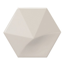 Faience hexagonale à relief MAFINGA OBERLAND GREIGE 12,4X10,7 cm - 0,36 m² Equipe