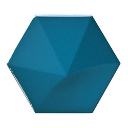 Faience hexagonale à relief MAFINGA OBERLAND ELECTRIC BLUE 12,4X10,7 cm - 0,36 m² Bestile