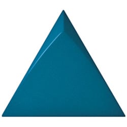 Faience triangle à relief MAFINGA TIROL ELETRIC BLUE 10,8X12,4 cm - 0,13 m² Equipe
