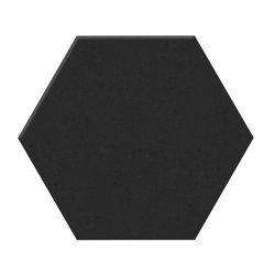Lot de 1.50 m² - Carrelage tomette design unie Noir carbone CARBO 15x17cm NEW PANAL - 1.50 m² 