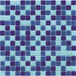 Mosaique piscine Mix de Bleu Deep Swimming 32.7x32.7 cm - 2.14m² 