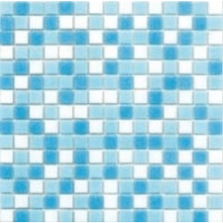Mosaique piscine Mix Blanc Bleu Swimming 32.7x32.7 cm - 2.14m² 