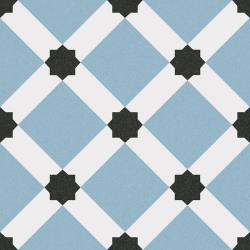 Carrelage style ciment blanc bleu géométrique 20x20 cm 1900 PALAU CELESTE - 1m² 