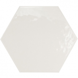 Carrelage hexagonal 17.5x20 Tomette design HEXATILE BLANC Brillant 20519 0.71m² 