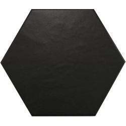 Carrelage hexagonal 17,5x20 HEXATILE NOIR MAT 20338 - 0.71m² 