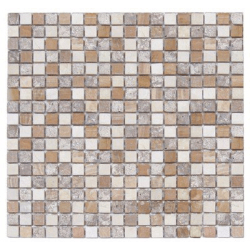 Mosaique marbre multicouleur 2 1.5x1.5 cm - unité 