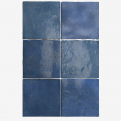 Carrelage effet zellige 13.2x13.2 ARTISAN BLEU COLONIAL 24460 - 1m² 