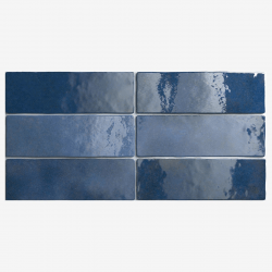 Carrelage effet zellige 6.5x20 ARTISAN BLEU COLONIAL 24470 - 0.5m² 