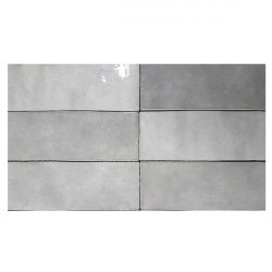 Carrelage effet zellige 6.5x20 ARTISAN GRIS ALABASTER 24469 - 0.5m² 