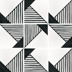 Carrelage imitation ciment 20x20 cm CAPRICE DECO ORIGAMI B&W 22127- 1m² 
