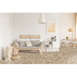 Carreau terrazzo véritable pleine masse 40x40 cm ref PP02 - 0.80m² 