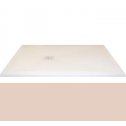 Receveur extra-plat CLASSIC PIZARRA BEIGE - bonde latérale 