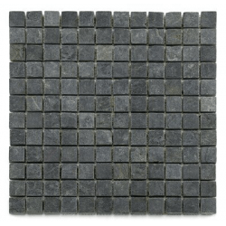 Mosaique ardoise noire 2.3x2.3 cm - unité 