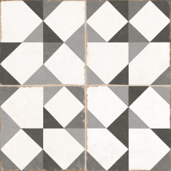 Carrelage triangle vintage gris OLD SCHOOL NIENKE 45x45 cm - 1.42m² 