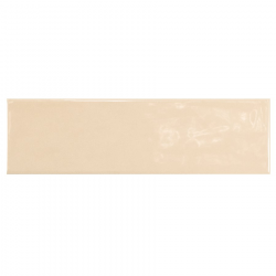 Carrelage uni brillant beige clair 6.5x20cm COUNTRY BEIGE 0.5m² Equipe