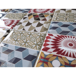 Carrelage METRO décor ciment PATCHWORK Colours 7.5x15 cm 20922 - 0.5m² 