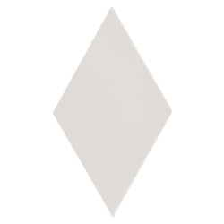 Carrelage losange diamant 14x24cm blanc cassé lisse ref. 22688 RHOMBUS WHITE MAT - 1m² 