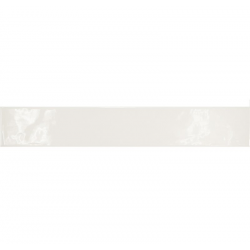 Carrelage uni brillant blanc 6.5x40cm COUNTRY BLANCO LONG 13250 1m² 